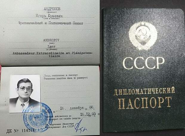 Паспорт Андропова на сайте интернет-барахолки 