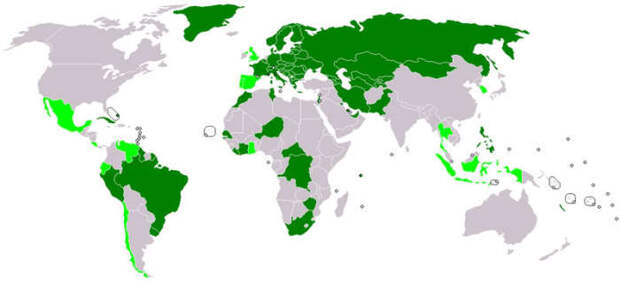 Зеленым - страны подписавшие конвенцию. |Фото: commons.wikimedia.org.