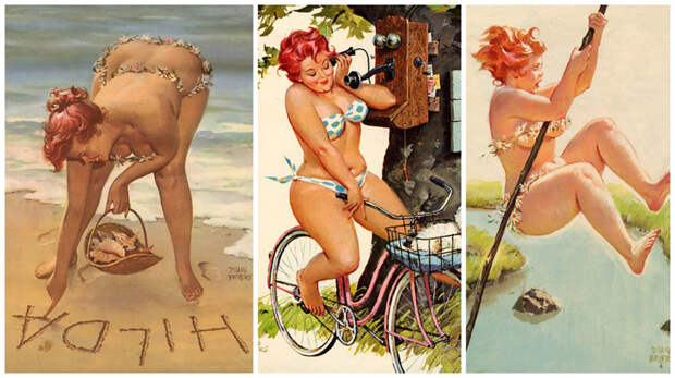 Приключения пухлой Хильды - героини стиля pin-up из 50-х pin up, пин-ап, пинап