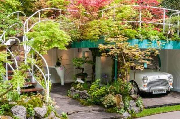 Сад на гараже - проект ландшафтного дизайнера Казуюки Исихара 