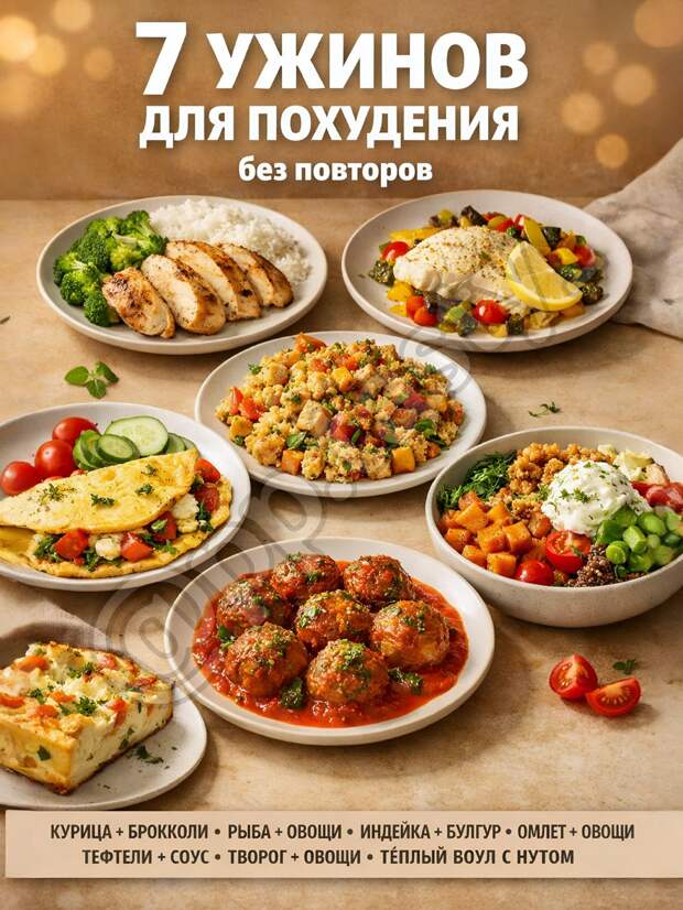 Кулинария>7 идей ужина на неделю !