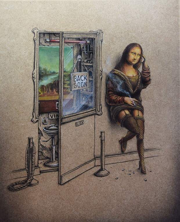Мона Лиза («Мона Лиза», Леонардо да Винчи) Пез, забавно, искусство, картины, художник, шедевр
