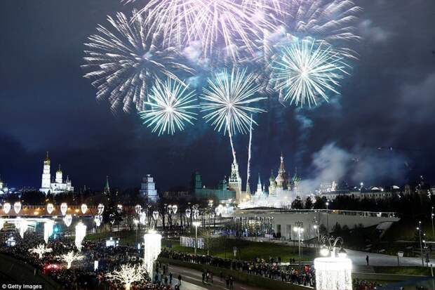 Москва, Россия города мира, новогодний, новый год, новый год 2018, празднование, фейерверк, фейерверки