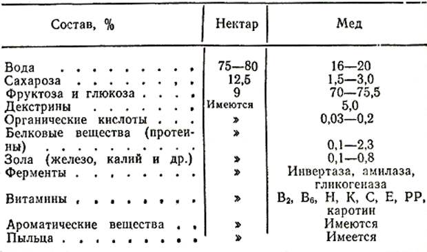 Картинка состав меда