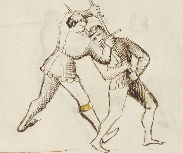 Ближний бой, переросший в борьбу. "Цветок войны", 1410.