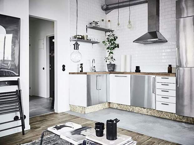 кухня в скандинавском стиле в квартире 