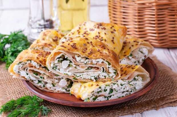 Лаваш с творогом и зеленью. \ Фото: google.com.