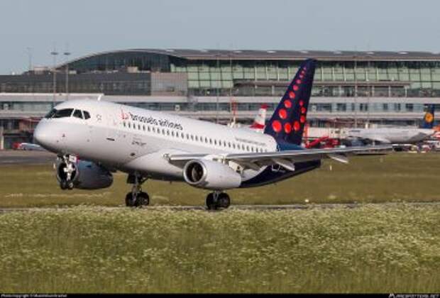 Sukhoi Superjet 100-95B авиакомпании Brussels Airlines, мокрый лизинг у Cityjet