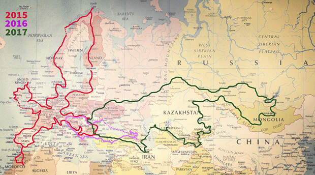 коляска-мотоцикл-Roadtrip-румыния к Монголо-Mihai-Барб-карта
