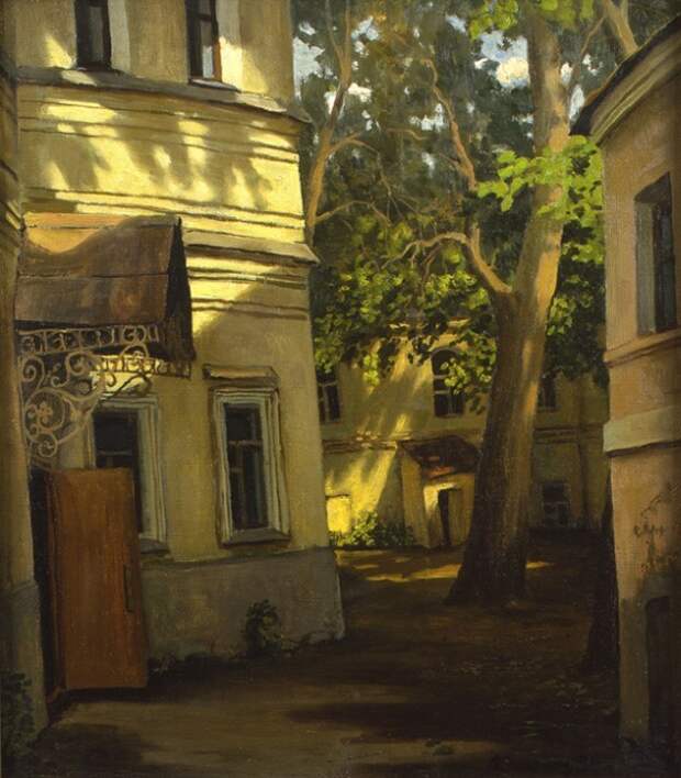 Владимир Парошин. Дворы нашего детства. искусство, москва, двор, детство, картина маслом, парошин, длиннопост