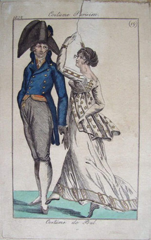 Двууголка в журнале мод XIX века