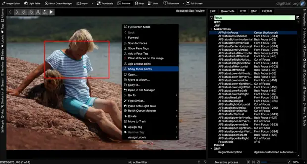 Сортировка по качеству с определением зоны фокусировки