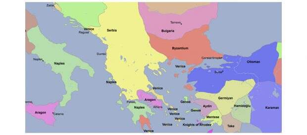 Сербия и Косово в 1350 году