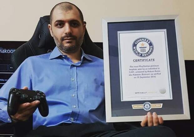 Геймер Hakoom «выбил» 1691 платиновый трофей PlayStation и установил мировой рекорд Гиннеса 