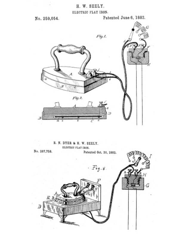 Принцип работы первых электрических утюгов изобретателю Генри Сили, приходилось объяснять, как говорят, В«наВ пальцахВ»В В— при помощи картинок