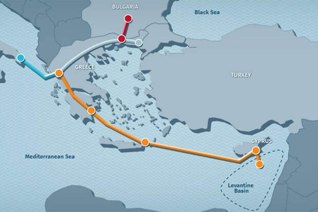 EastMed газопровод Средиземноморье