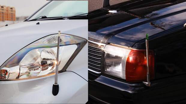 Почему на старых японских машинах антенны установлены на переднем бампере