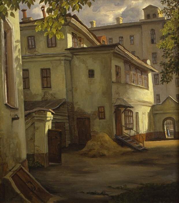Владимир Парошин. Дворы нашего детства. искусство, москва, двор, детство, картина маслом, парошин, длиннопост
