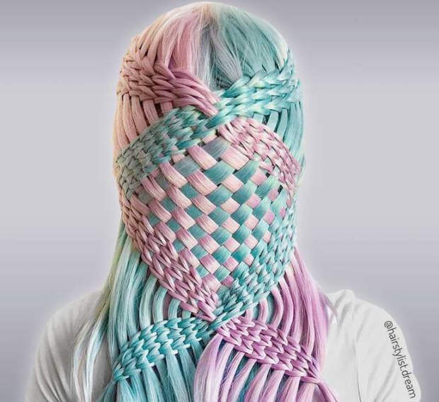 Замысловатые причёски, которые напоминают макраме