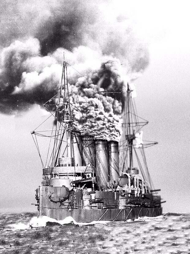 Крейсер императорского флота «Баян», Россия, 1903 год.  история, ретро, фото