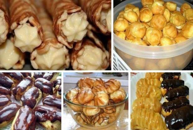 6 вкусных рецептов из заварного теста