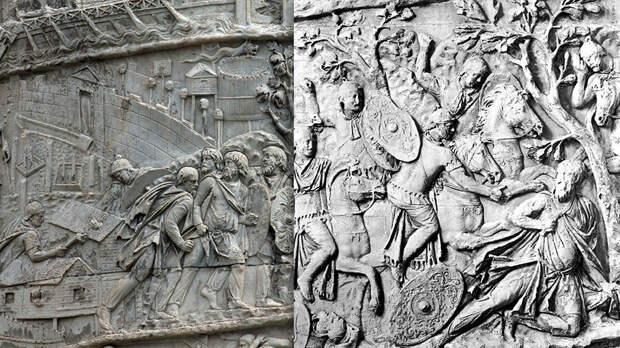 Колонна Траяна в Риме «Гибель царя Даков Децебала»