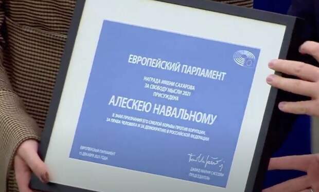 Алескей Навальный получил награду