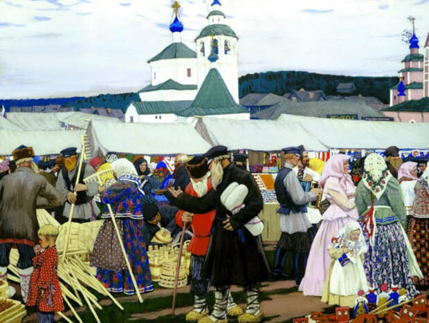 Б.М. Кустодиев, Ярмарка Б.М. Кустодиев, Ярмарка