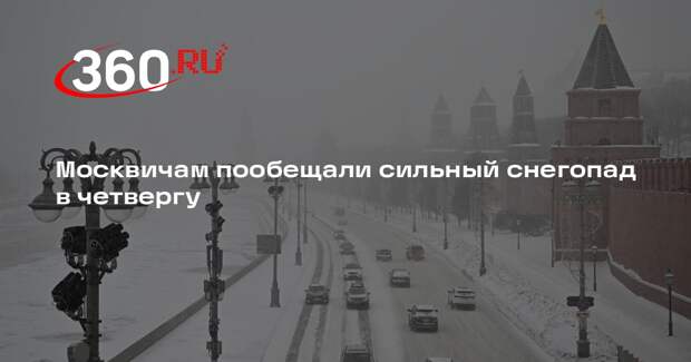 Москвичам пообещали сильный снегопад в четвергу
