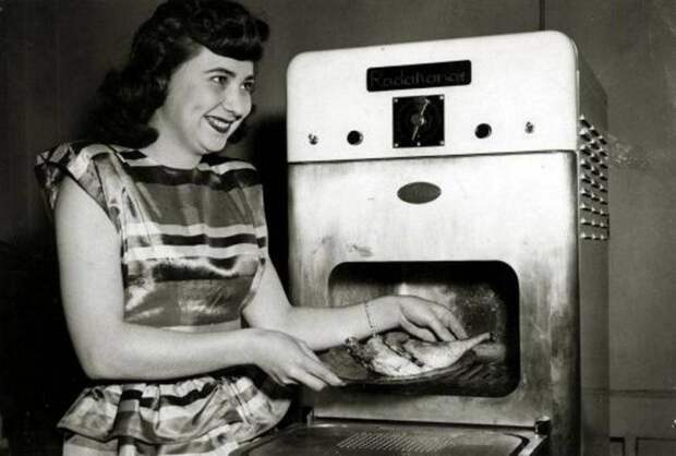 1955 — американская фирма «Tappan Company» впервые представила микроволновую печь.