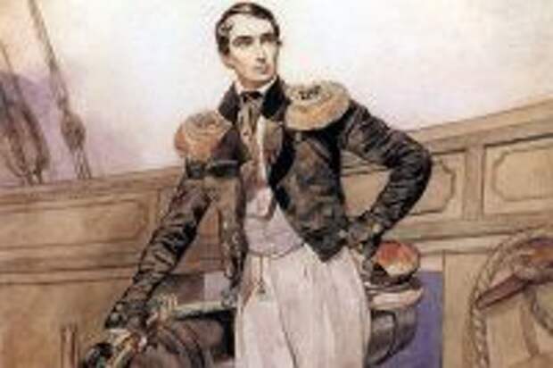 Корнилов на борту брига «Фемистокл», 1835 г. Картина Карла Брюллова