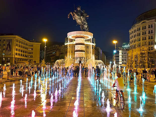 Александр Великий, Скопье, Македония город, достопримечательность, интересное, мир, подборка, страна, фонтан, фото