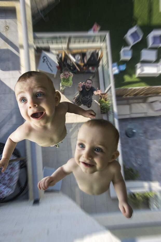 Какая тонкая грань: отец создает необычную фотосессию своих сыновей