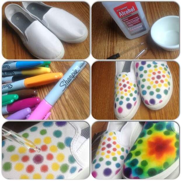 Tie-Dye | Community Post: 16 Pairs Of Creatively Sharpied Shoes From Pinterest: 