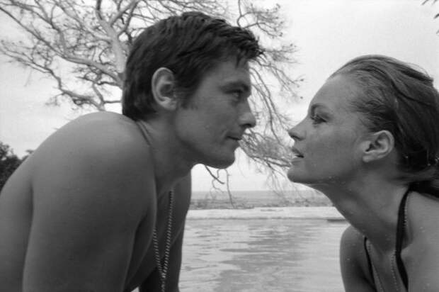 Роми Шнайдер и Ален Делон. Фото / Romy Schneider and Alain Delon photo