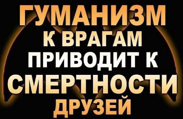 Гуманизм к врагам приводит к смертности друзей