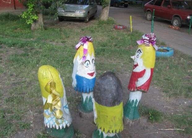 Интересные поделки для двора фото