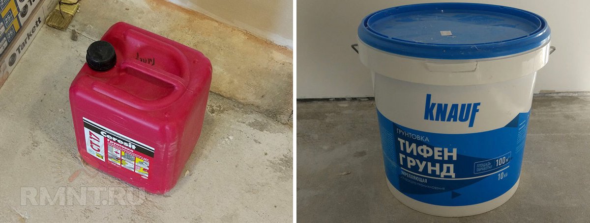 Грунтовки Ceresit CT17 и KNAUF Тифенгрунд 