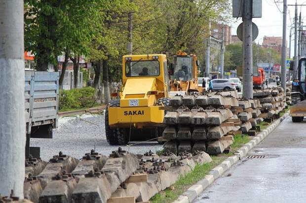 Ремонт трамвайных путей на проспекте Ленина в Туле завершат в конце июня
