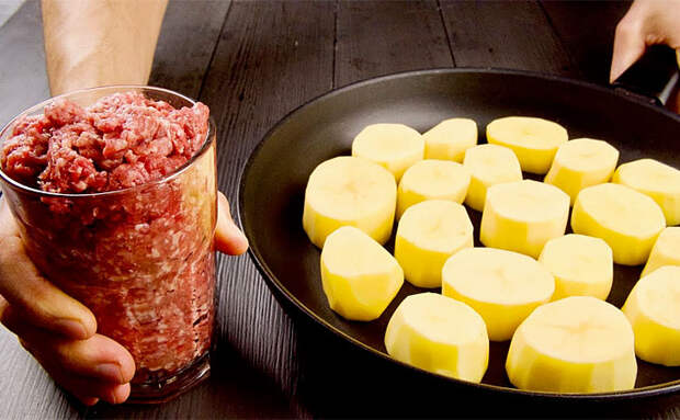 Картофель и фарш. Соединяем вместе, и еда на 2 дня готова