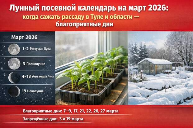 Когда сажать рассаду в Тульской области