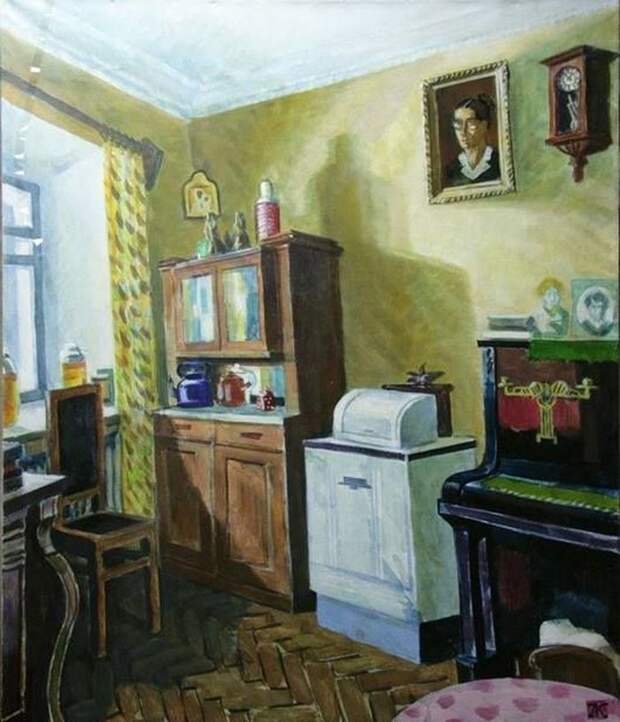 художник, СССР, интерьер, квартира