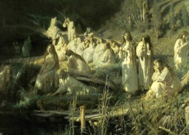 И. Крамской. Русалки, 1871. Фрагмент И. Крамской. Русалки, 1871. Фрагмент