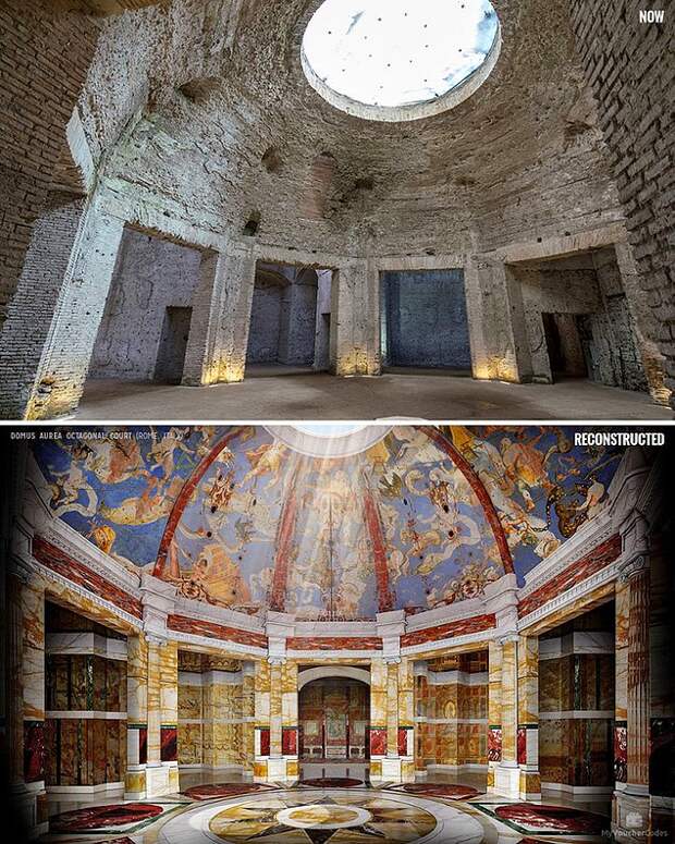 Восьмиугольный зал в Золотом дворце Нерона, Рим, Италия