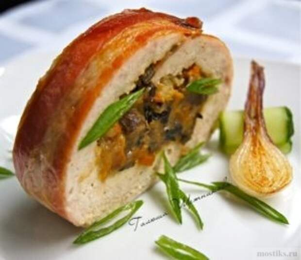 КУРИНЫЙ РУЛЕТ С ГРИБАМИ