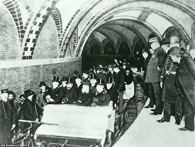 Первые официальные пассажиры метро в Нью-Йорке, 1904 20 век, история, фотографии