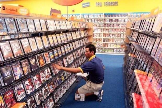 Going to the video store when you felt like watching something.