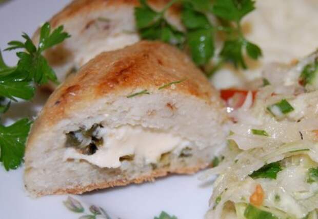 Зразы рыбные с сыром и зеленым луком