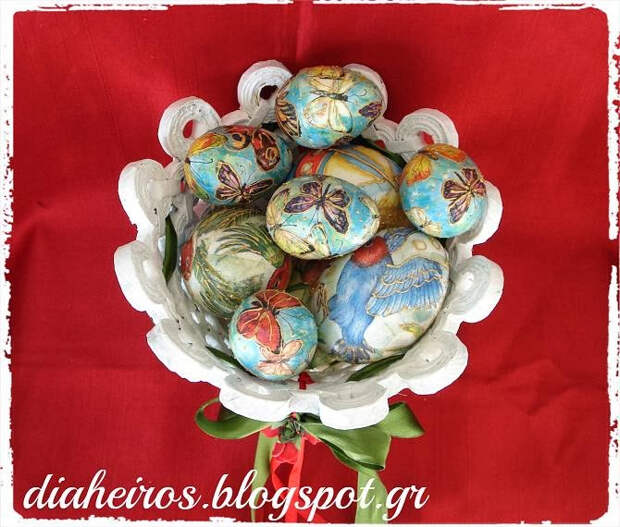 Копилочка и корзинка к Пасхе из газетных полосок. Мастер-класс (51) (670x570, 335Kb)