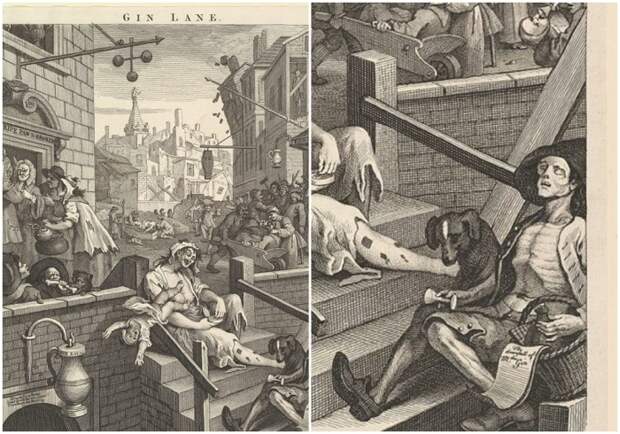 Джин-Лейн, Уильям Хогарт, 1751 год.